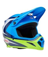 BELL MX-9 Mips Helm - Jackal Gloss Blue/Hi-Viz Yellow