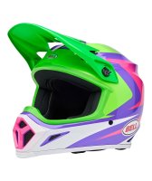 BELL MX-9 Mips Helm - Jackal Gloss Hi-Viz Green Purple