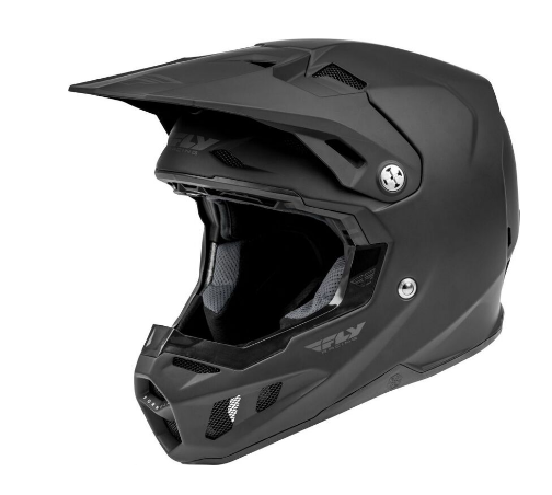 FLY RACING Formula CC Solid Kinderhelm - Schwarz Matt