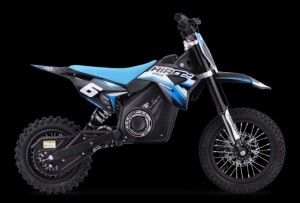 Dirtbike Kinder Elektro Hiro Rakete 1000W Blau