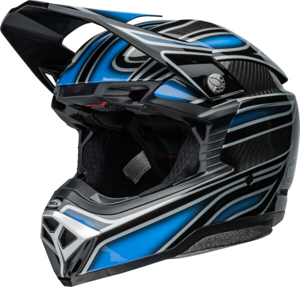 BELL Moto-10 Spherical Helm - Webb Marmont Gloss North Carolina Blue