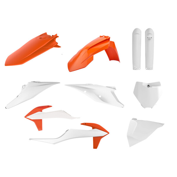POLISPORT Plastik-Kit - KTM SX/SX-F Orange/Weiß