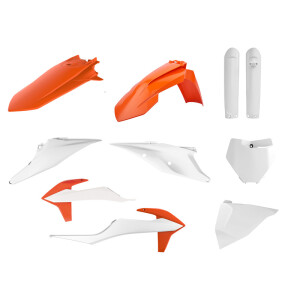 POLISPORT Plastik-Kit - KTM SX/SX-F Orange/Weiß