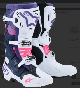 Alpinestars TECH 10 Weiß, Navy, Fluorescent Pink, Lila