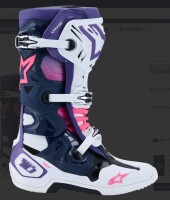 Alpinestars TECH 10 Weiß, Navy, Fluorescent Pink, Lila