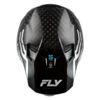 FLY RACING Formula S Carbon Byte Helm - Schwarz Carbon/Grau/Silver