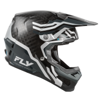 FLY RACING Formula S Carbon Byte Helm - Schwarz Carbon/Grau/Silver
