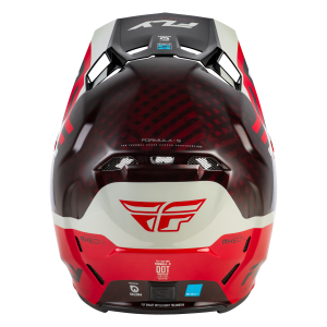 FLY RACING Formula S Carbon Byte Helm - Rot Carbon/Grau
