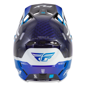FLY RACING Formula S Carbon Byte Helm - Blau Carbon/Weiß