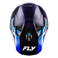 FLY RACING Formula S Carbon Byte Helm - Blau Carbon/Weiß