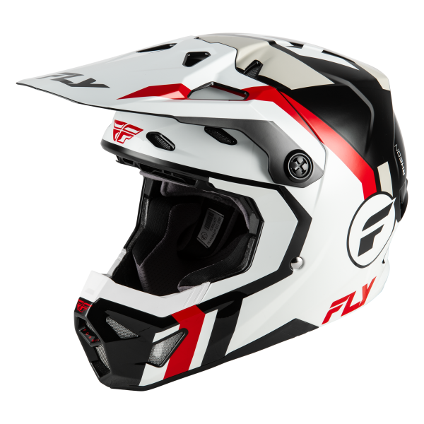 FLY RACING Formula CP Seal Helm - Weiß/Schwarz/Rot