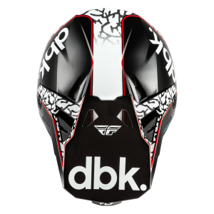 FLY RACING Formula CP Special Edition DBK Helm - Schwarz/Weiß/Rot