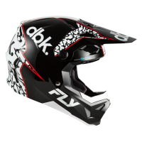 FLY RACING Formula CP Special Edition DBK Helm - Schwarz/Weiß/Rot