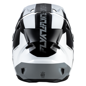 FLY RACING Kinetic Crest Helm - Schwarz/Weiß/Grau