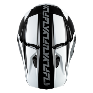 FLY RACING Kinetic Crest Helm - Schwarz/Weiß/Grau