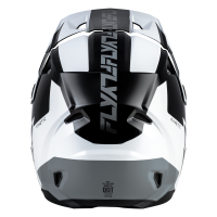FLY RACING Kinetic Crest Helm - Schwarz/Weiß/Grau