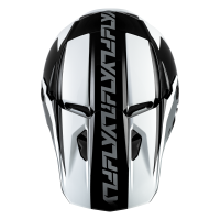 FLY RACING Kinetic Crest Helm - Schwarz/Weiß/Grau