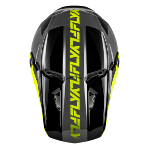 FLY RACING Kinetic Crest Helm - Grau/Schwarz/Neon Gelb