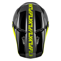 FLY RACING Kinetic Crest Helm - Grau/Schwarz/Neon Gelb