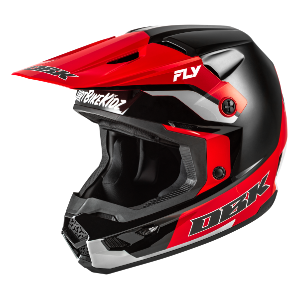 FLY RACING Kinetic Special Edition DBK Helm - Schwarz/Rot/Grau