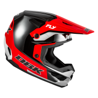 FLY RACING Kinetic Special Edition DBK Helm - Schwarz/Rot/Grau