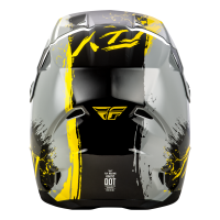 FLY RACING Kinetic Drip Jugend Helm - Grau/Schwarz/Gelb