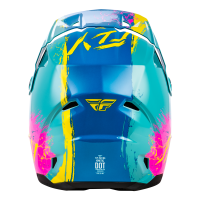 FLY RACING Kinetic Drip Jugend Helm - Turquoise/Rosa/Gelb