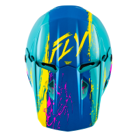 FLY RACING Kinetic Drip Jugend Helm - Turquoise/Rosa/Gelb