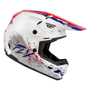 FLY RACING Kinetic Drip Jugend Helm - Rot/Weiß/Blau