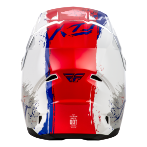 FLY RACING Kinetic Drip Jugend Helm - Rot/Weiß/Blau