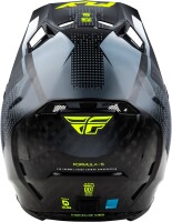 FLY RACING Formula S Carbon Protocol Helm - Schwarz Carbon/Grau/Hi-Vis