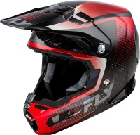 FLY RACING Formula S Carbon Protocol Helm - Schwarz Carbon/Rot