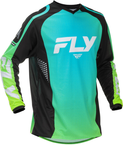 FLY RACING F-16 Jersey - Aqua/Schwarz/Weiß