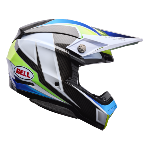 BELL Moto-10 Spherical Helm - Grid White/Blue