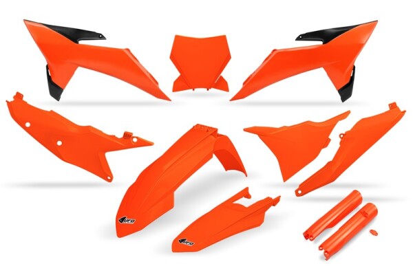 UFO Kunstoff-Kit mit Gabelschützer KTM SX/SXF 25-  Neon Orange