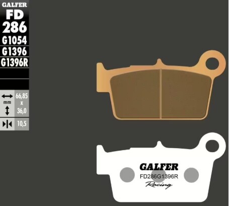 GALFER Bremsbelag Racing "FD286" KXF/RMZ/YZ/YZF hinten