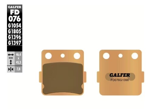 GALFER Bremsbelag "FD076" CRF150 07- vorne/ KX85 03-hinten