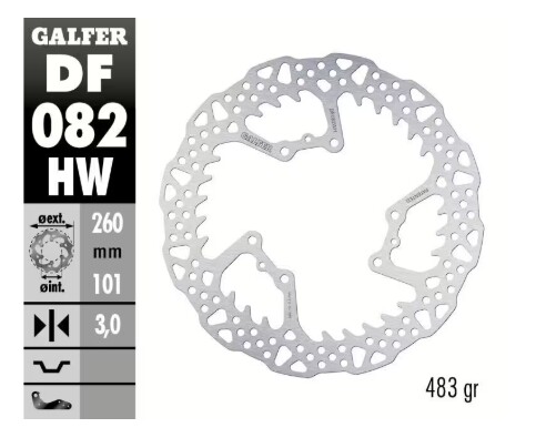 GALFER Bremsscheibe "DF082HW"  Honda CRF250/450 2018-