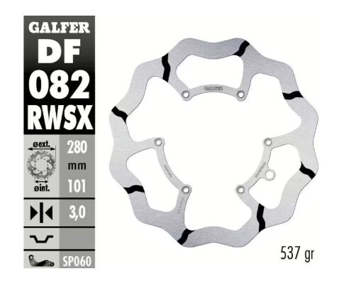 GALFER Bremsscheibe "DF082RWSX"  Honda CRF250/450 2018-