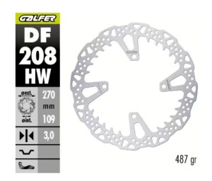 GALFER Bremsscheibe "DF208HW" KX250F/KX450F 2019-