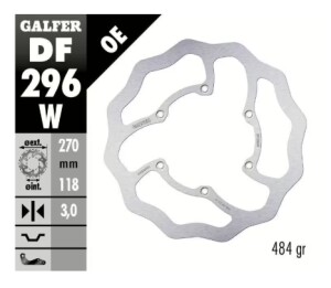 GALFER Bremsscheibe "DF296W" YZ/YZF