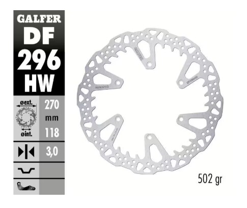GALFER Bremsscheibe "DF296HW" YZ/YZF