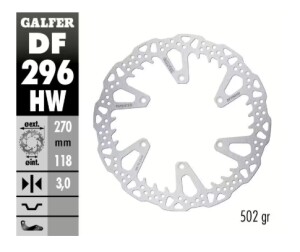 GALFER Bremsscheibe "DF296HW" YZ/YZF