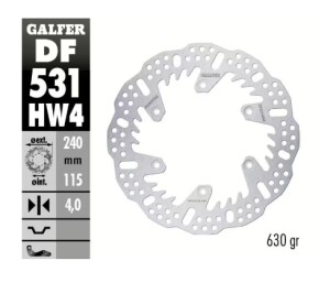 GALFER Bremsscheibe "DF531HW" YZ/YZF hinten