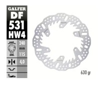 GALFER Bremsscheibe "DF531HW" YZ/YZF hinten