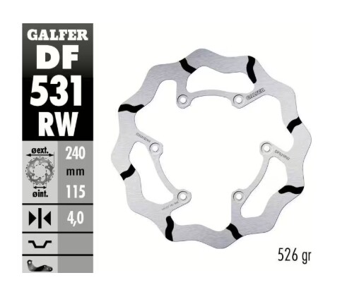 GALFER Bremsscheibe "DF531RW" YZ/YZF hinten
