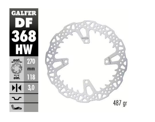 GALFER Bremsscheibe "DF368HW" RMZ250/450 18- vorne