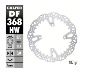 GALFER Bremsscheibe "DF368HW" RMZ250/450 18- vorne