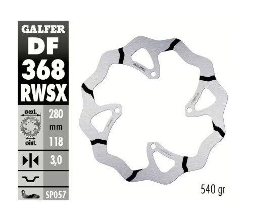 GALFER Bremsscheibe "DF368RWSX" RMZ250/450 18- vorne
