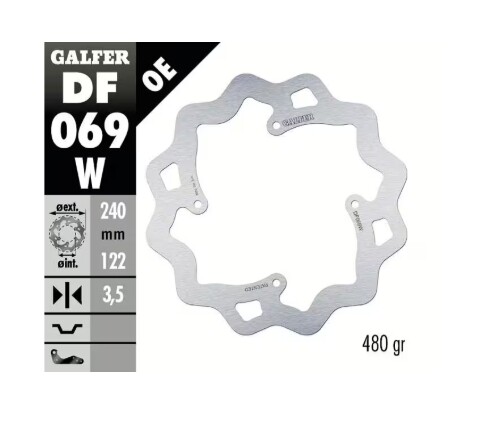GALFER Bremsscheibe "DF069W"  Honda CRF250/450 2018- hinten